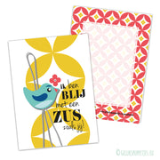 Card I'm happy with a sister like you