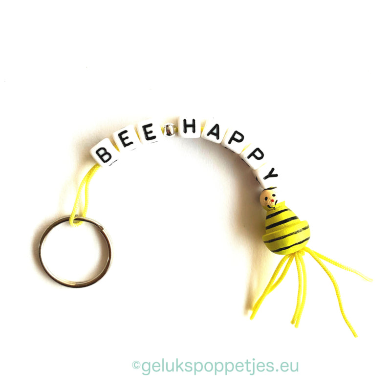 Bee-happy keychain with lucky bee doll
