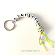 Free STAY SAFE key ring, neatly packaged