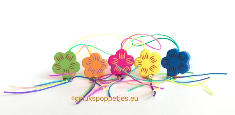 lucky doll flower with stripes or hearts