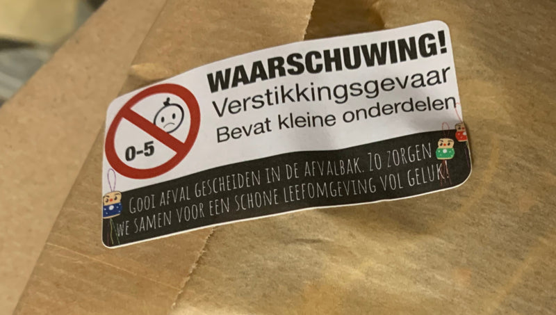 Warning sticker