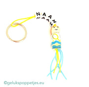 Name keychain with lucky tennis player doll