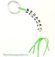 Thank you keychain with lucky charm golf ball