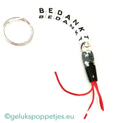 Thank you keychain with lucky groom doll