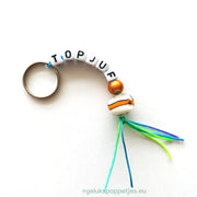 Keyrings top teacher with luxury beads