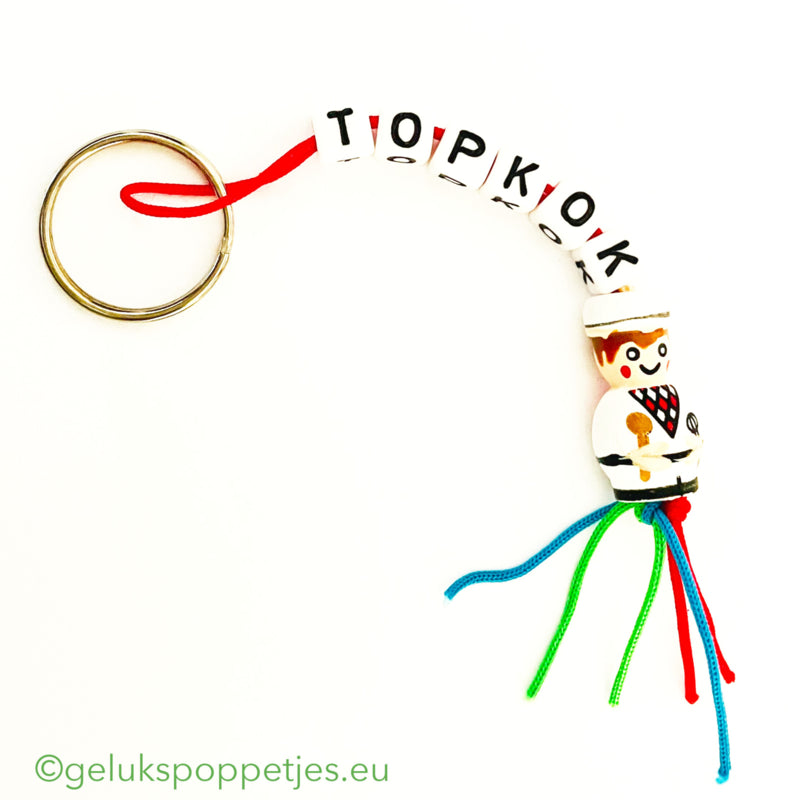 Keyring top chef with lucky baker doll