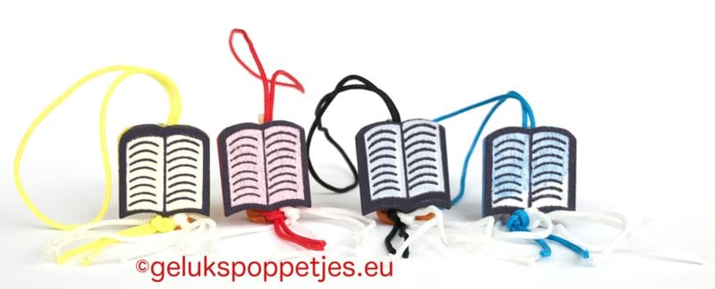 Name keychain with lucky charm booklet