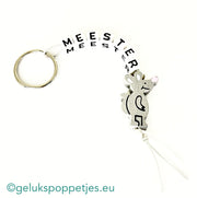 Keyring master with lucky mouse doll