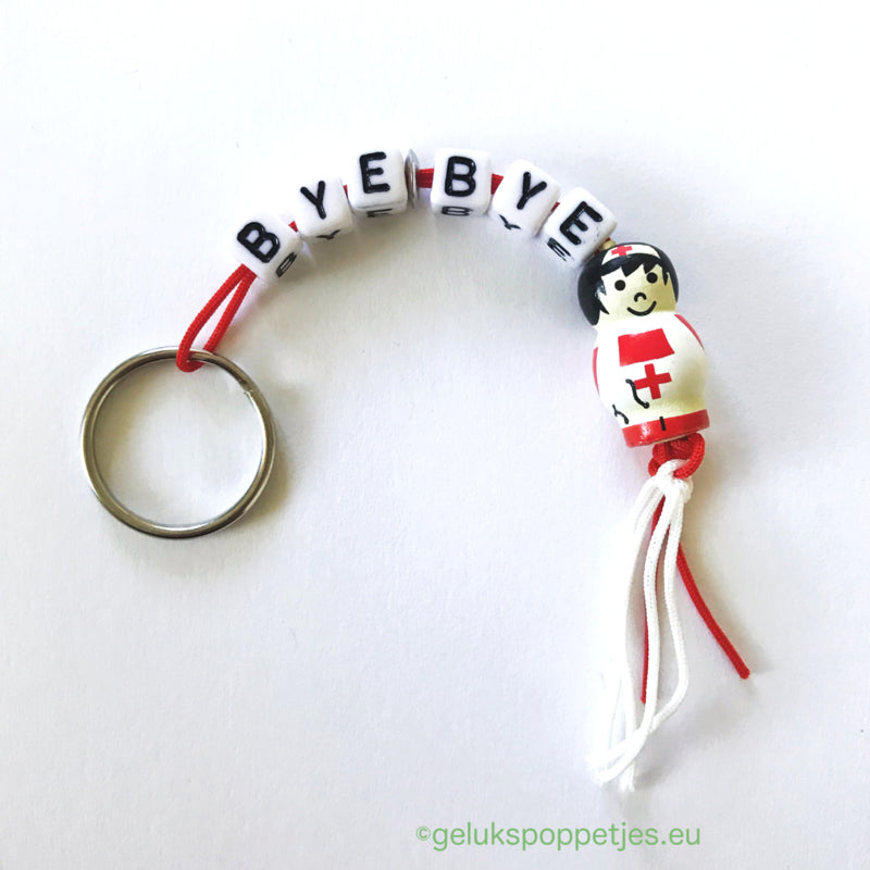 Keychain bye bye with lucky bird