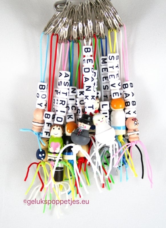 Keychain cheers with lucky charm bottle