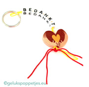 Thank you keychain with lucky charm