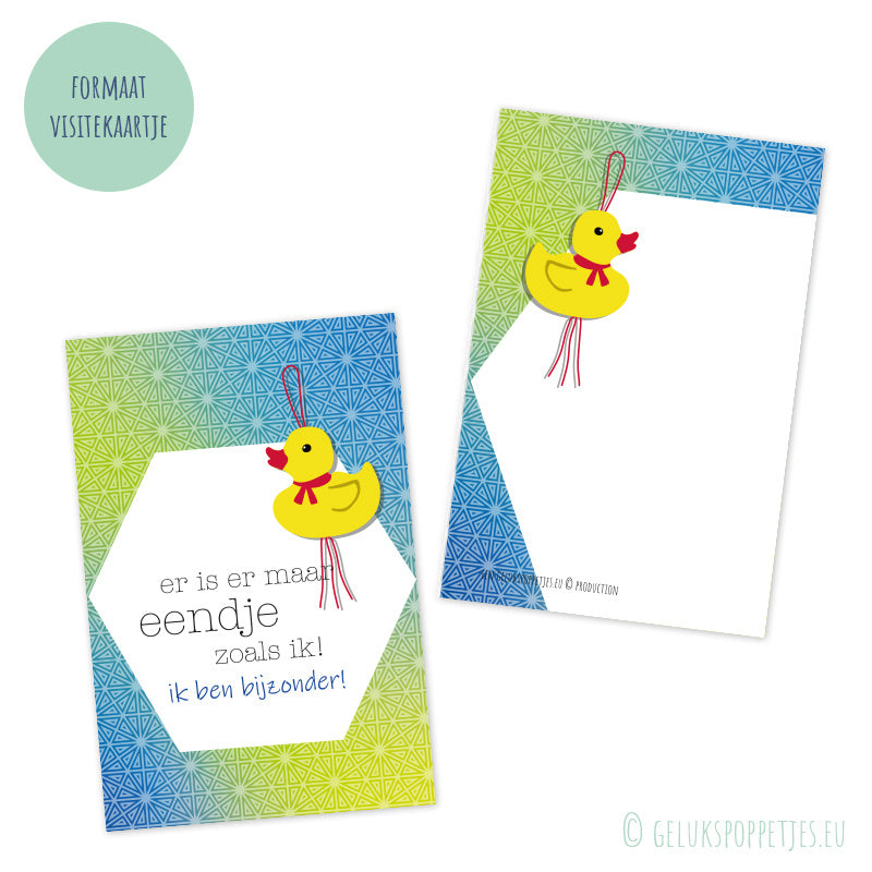 Affirmation card there is only one duck like me