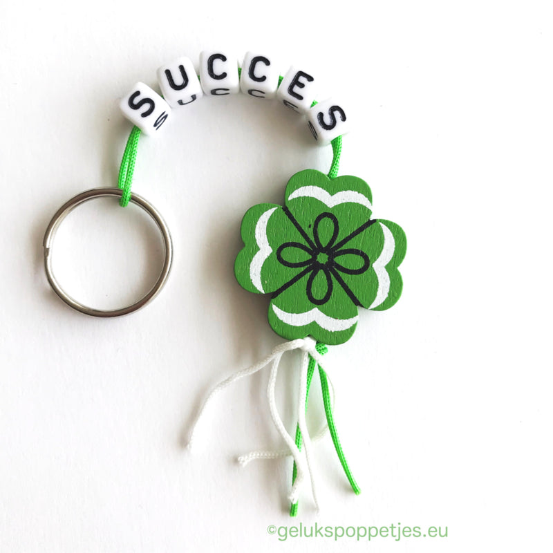Keyring good luck with lucky clover doll