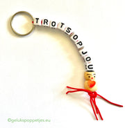 Proud of you keychain with lucky charm heart on the belly