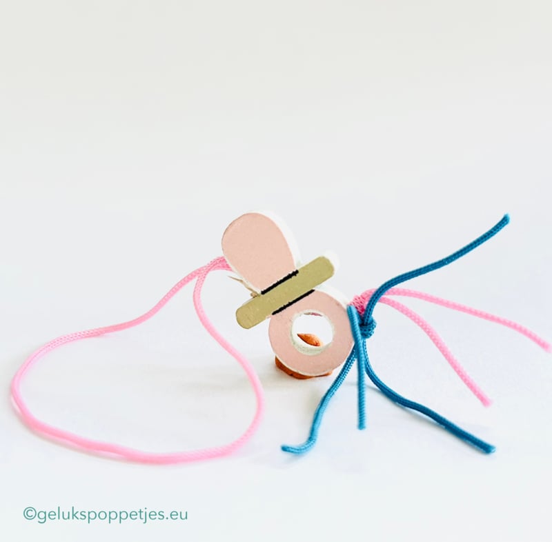 Lucky doll baby pacifier pink