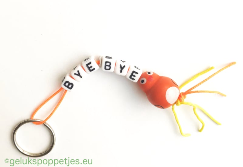 Keychain bye bye with lucky bird