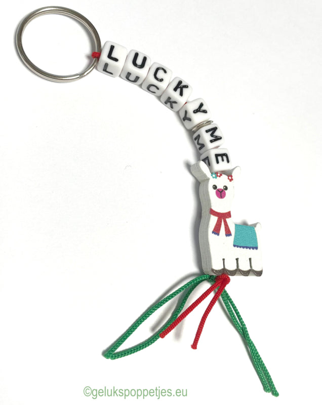 Lucky me keychain with lucky llama doll