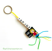 Keyring top teacher with lucky teacher doll