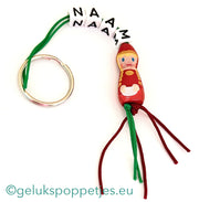 Name keychain with lucky doll Little Red Riding Hood