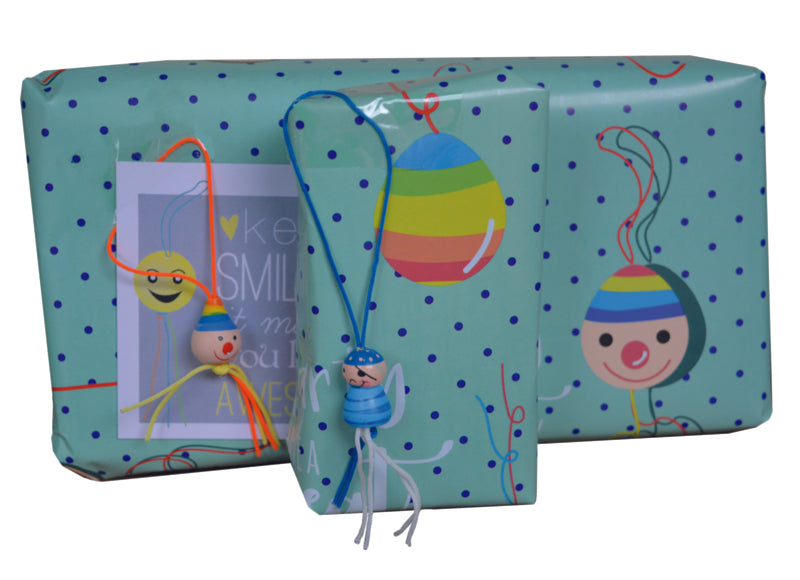 Lucky doll wrapping paper party