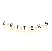 Square letter beads
