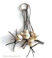 Keychain with lucky charms love-hope-blessed-faith