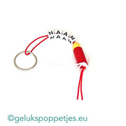 Name keychain with lucky charm candle
