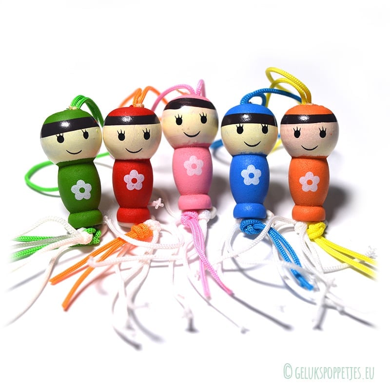 Name keychain with lucky doll