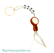 Name keychain with lucky doll mirror