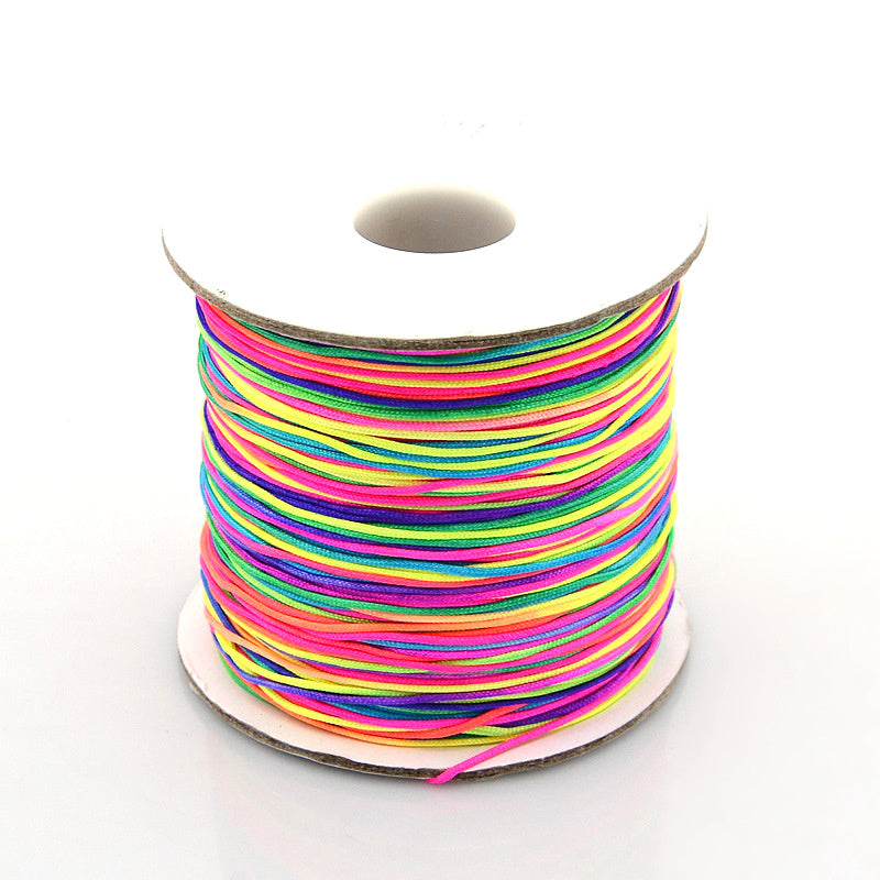 Colored nylon thread on a roll