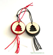 Lucky Christmas tree doll cut out in red and black