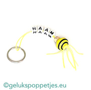 Name keychain with lucky bee doll