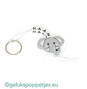 Name keychain with lucky elephant head