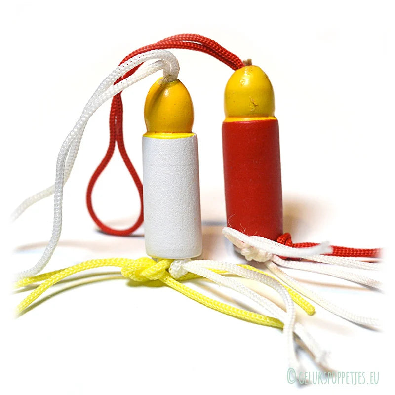 Name keychain with lucky charm candle