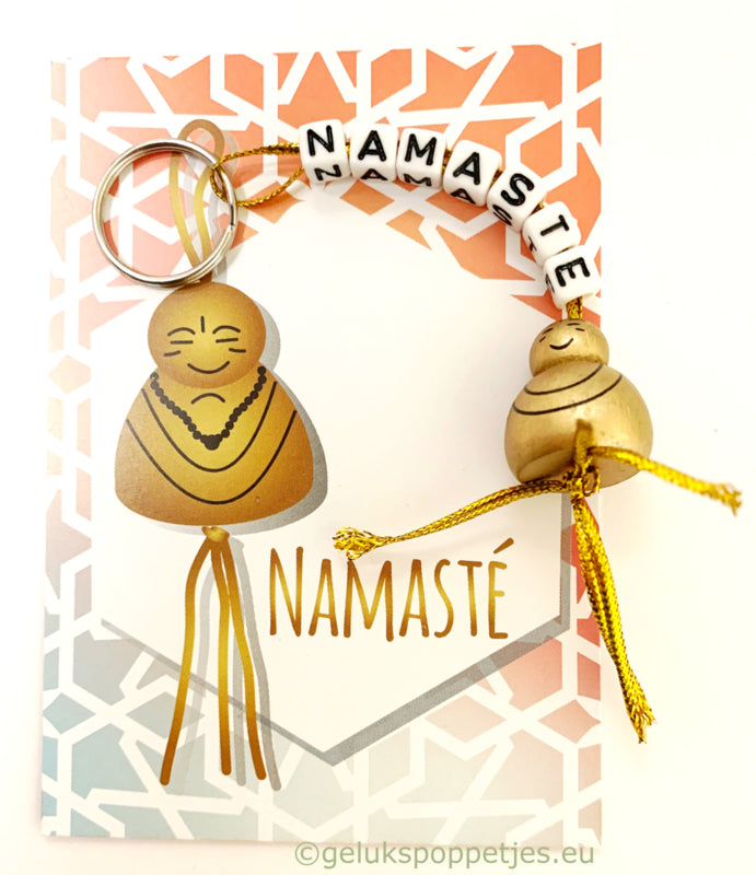 Keychain Namaste with Buddha