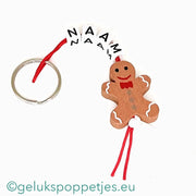 Name keychain with lucky gingerbread doll