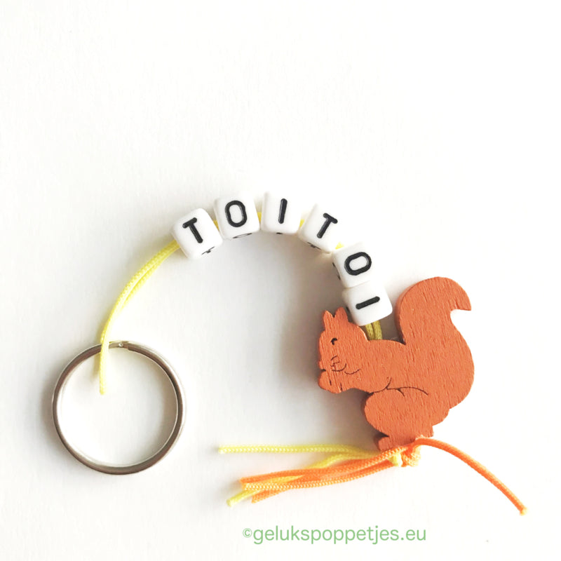 Keyring toitoi with lucky clover doll