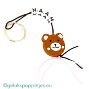 Name keychain with lucky bear doll