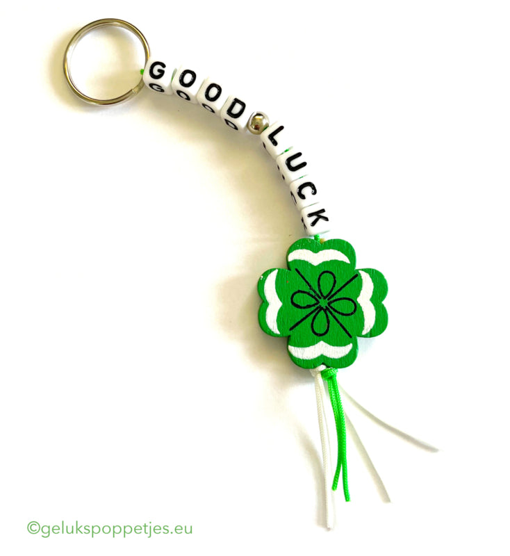 Good Luck Keychain with Lucky Clover