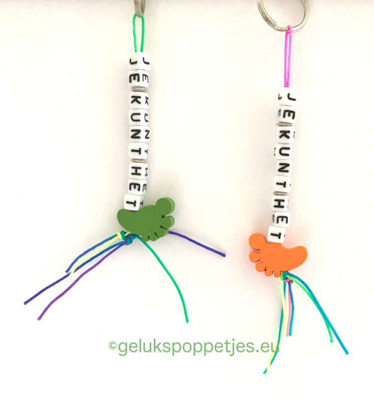 Keychain you can make it with lucky doll foot