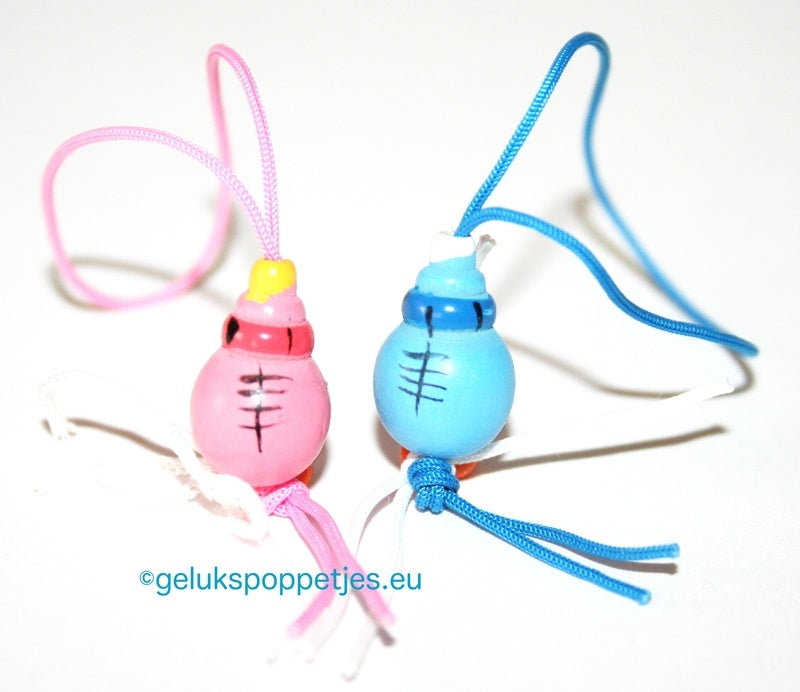 Lucky doll blue baby bottle