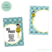Affirmation card bee proud