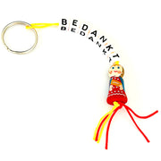Thank you keychain with lucky queen doll