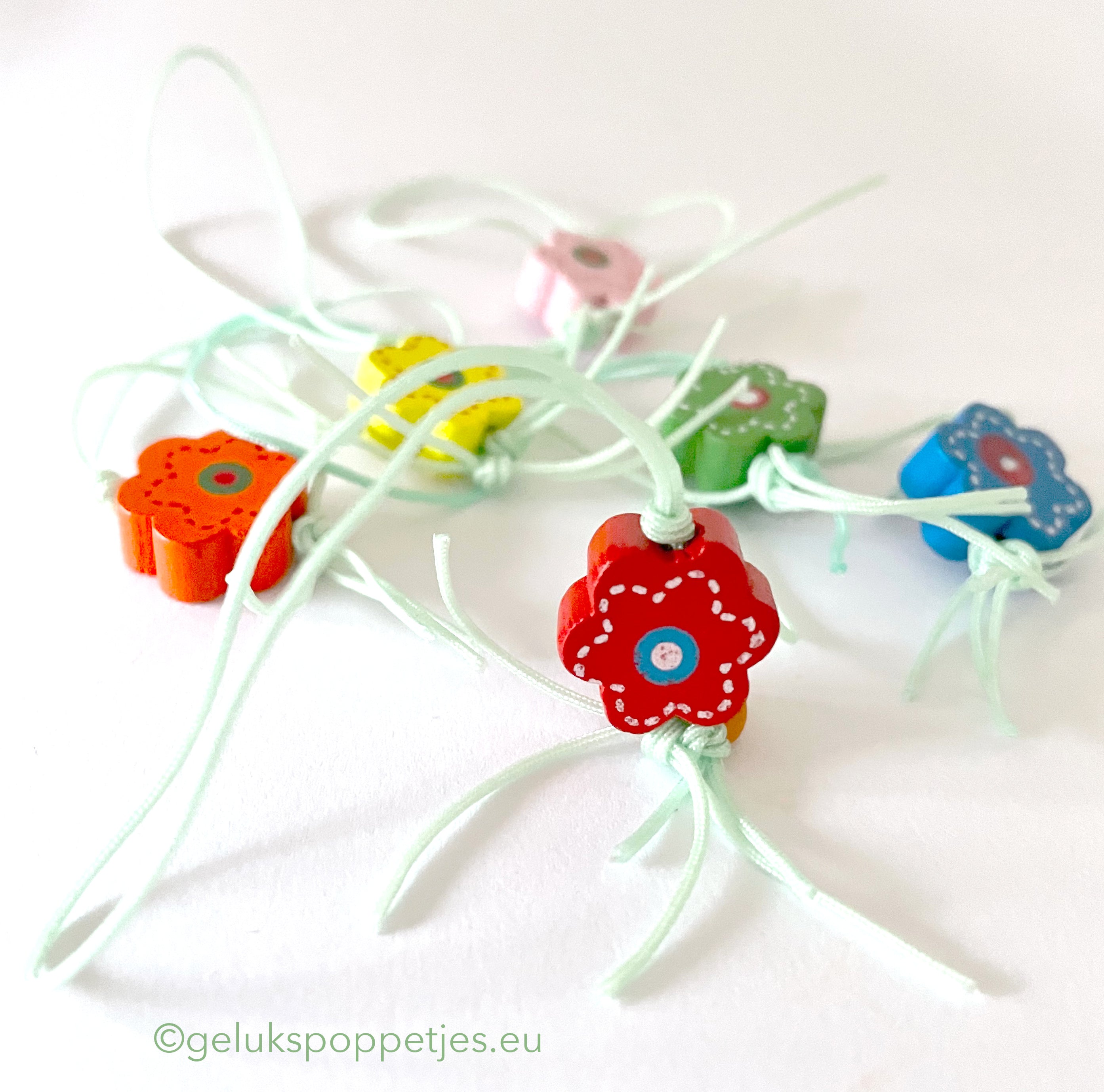 lucky doll flower with stripes or hearts