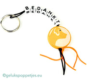 Thank you keychain with lucky dog ​​doll