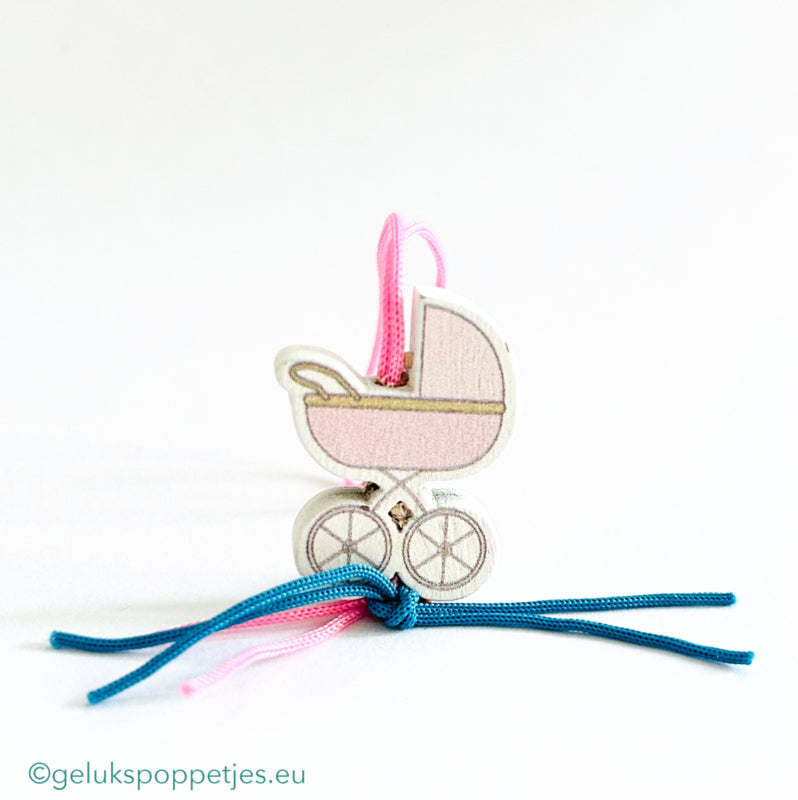 Lucky doll stroller pink
