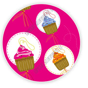 Lucky dolls wrapping paper cupcake