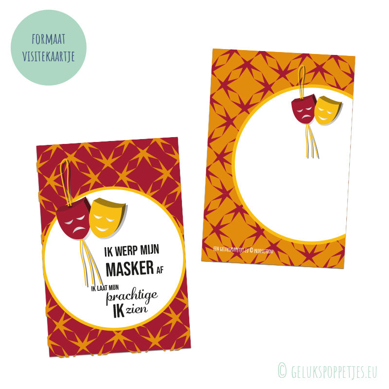 Affirmation card I throw off my mask