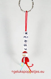 Christmas keychain with lucky Santa Claus figure