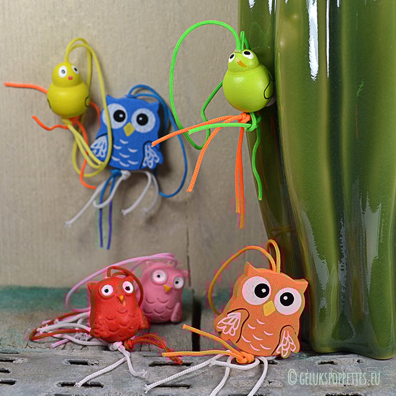 Lucky doll flat owls assorted